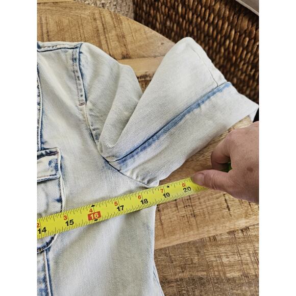 Marithe Francois Girbaud Denim Jean Jacket Women's Size M White Wash Y2K - Picture 9 of 13